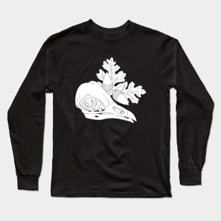 Barn Owl with Oak Leaves Long Sleeve T-Shirt